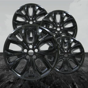 Gloss Black 5 V Spoke 20" Wheel Skins for 2020-2024 Ford Explorer XLT/Limited - Picture 1 of 9