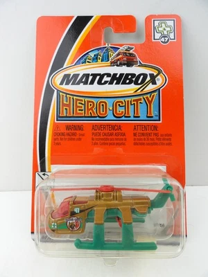 2003 Matchbox #47 Air-Lift Helicopter (Gold Racoon Forest) - Image 1 of 4