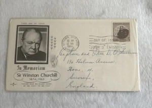 Ottawa Canada First Day Issue In Memory of Sir Winston Churchill 1965 Stamp - Picture 1 of 4