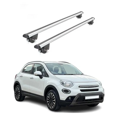 Barras transversales portaequipajes 220 libras para Fiat 500X 2016-2023 gris 2 piezas Foto 1 de 4