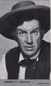 1959 NU-CARD TV WESTERNS, #111 ANDY DEVINE!! GREAT SET!