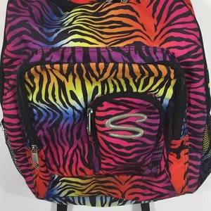 Sketcher Multicolor Zebra Heavy duty Many zippered pocket Backpack - Picture 1 of 9