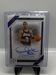 2020 Tesori Nazionali DEREK FISHER Impareggiabili Firme Auto /75 Lakers - Foto 1 di 2