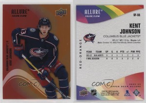 2022-23 Upper Deck Allure Color Flow Red Orange Kent Johnson #SF-55 Rookie RC