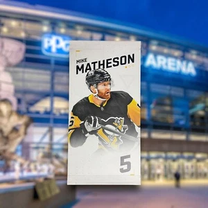 Mike Matheson Player 24x48 Pittsburgh Penguins Arena Banner - Picture 1 of 4
