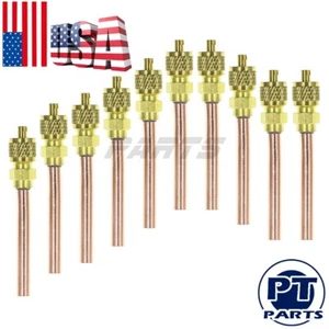 10x Service/Access Valve 1/4" SAE *1/4" OD *2.75" Stem Core AC Refrigeration Kit - Picture 1 of 8