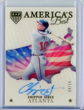 2023 Panini Chronicles America's Pastime CHIPPER JONES GOLD AUTO Autograph 4/15