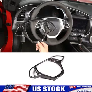 Cubierta interior del volante de fibra de carbono ABS para Corvette C7 Z06 14-19 - Imagen 1 de 9