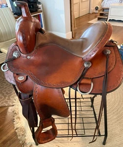 Circle Y 2377 Flex Alpine Trail saddle Simi-QH 16" Seat Original Owner - Picture 1 of 7
