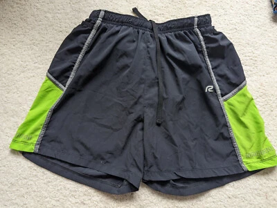 ROAD RUNNER SPORTS Hombres Correr Entrenamiento Pantalones Cortos M Negro Verde Lima Bañador Foto 1 de 3