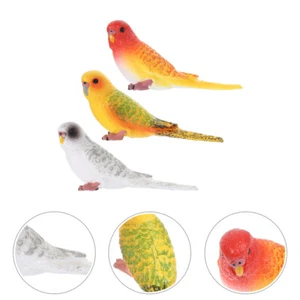 3 Pcs Parrot Ornaments Baby Child Simulation Bird Artificial Mini Garden Birds - Picture 1 of 12