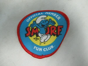 Smurf Official Member of Fan Club Iron On Patch (JJ) - Picture 1 of 3