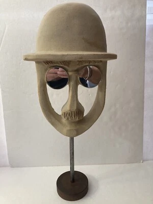 Rare Mid Century Modern David Gill Bennington Pottery Man Bowler Hat Sculpture - Image 1 of 4