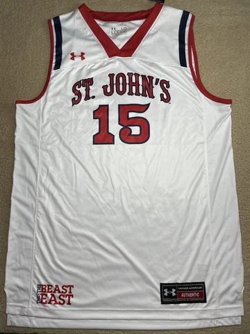 Under Armour St John's University Red Storm Basketball Jersey #15 Size Large Cover