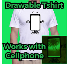 Hot New Cellphone Drawable Glow T-shirt Unisex works with phone tablet L