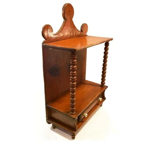 Vintage pine curio cabinet shelf. By actor George Montgomery for his wife Dinah Cover