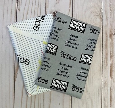 Fabric FQ Fat Quarter Set 2 The Office Logo Paper Sketch White Gray 100% Cotton - Image 1 of 4