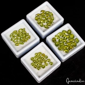 63.30 Cts/80 Pcs Natural Unheated Top Green Peridot Mixed Cut Loose 4 Gems Lot - Picture 1 of 8