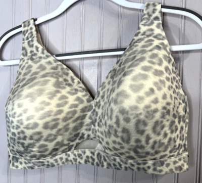 Sujetador Cacique para mujer 40ddd gris marfil leopardo de las nieves animal ligeramente forrado sin alambre Foto 1 de 4