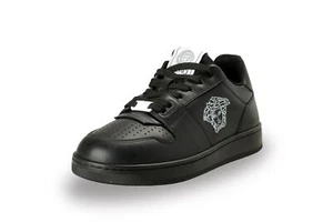 Versace Men's Medusa Logo Black Leather Sneakers Shoes US 6 IT 39 - Picture 1 of 8