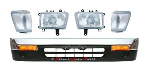 FRONT BAR (CHROME) APRON & LAMPS SUIT TOYOTA HILUX SURF 130 & 4RUNNER 1991-1997 - Picture 1 of 7
