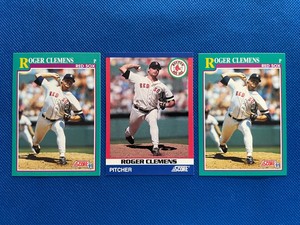 1991 Score & Super Star Roger Clemens MLB Boston Red Sox (3 Card Set)