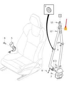 VOLVO XC60 MK2 Front Seat Belt Height Adjustment Anchorage 32341210 NEW GENUINE - Picture 1 of 2