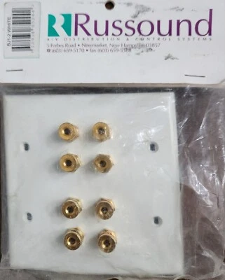 NUEVO Placa de cine en casa Russound Plate Mate BP1-2 chapada en oro blanco Foto 1 de 2