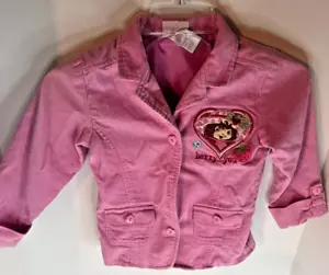 Vintage HTF Strawberry Shortcake Jacket SS15000A Cute Embroidered Corduroy Sz 5T - Picture 1 of 11