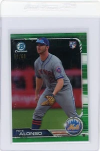 2019 BOWMAN CHROME GREEN REFRACTOR PETE ALONSO ROOKIE CARD #48 - Picture 1 of 2