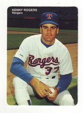 1990 Mother's Cookies Texas Rangers KENNY ROGERS #22