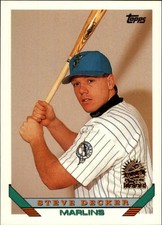 1993 Topps Inaugural Marlins Marlins Baseball Card #544 Steve Decker /10000