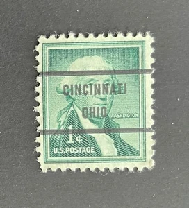 Cincinnati, Ohio Type 71 Precancel - 1 cent Washington - U.S. #1031 - OH - Picture 1 of 1