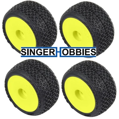 PRO-LINE RACING 1031512 Electron 2.0 F/R Tires Mounted 7mm YLW (4) Losi Micro-T - Image 1 of 2