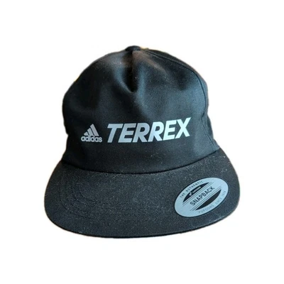 Adidas Terrex Baseball Cap Snapback Hat Men Black Yupoong NWOT - Image 1 of 4