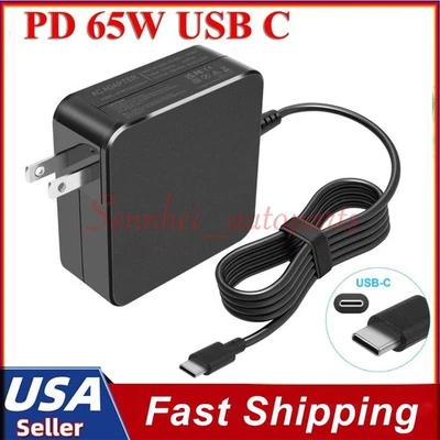 65W watt Laptop Charger Type C USB-C AC Adapter for Lenovo, Asus, MacBook pro US - Image 1 of 4
