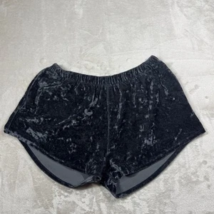 Ivivva by Lululemon Girls Veluxe Black Velvet Elastic Waist Athletic Shorts 14 - Picture 1 of 14