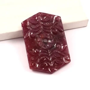 Museum Grade Natural Mozambique Ruby Loose Hexagon Gemstone Carving 127.00 Ct - Picture 1 of 4