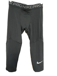 NIKE Dri-fit Boys LARGE Athletic TIGHT FIT Inseam 16" Leggings Crop Baselaye(#A5 - Picture 1 of 5