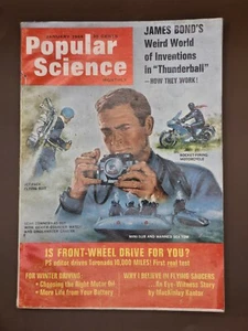 JAMES BOND'S-SEAN CONNERY-007-HOLLYWOOD-Popular Science Magazine January 1966 - Picture 1 of 5