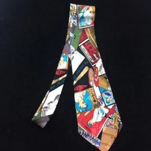 1991 NICOLE MILLER 100% SILK HAND SEWN TIE MAJOR LEAGUE BASEBALL COLLECTION - Picture 1 of 6