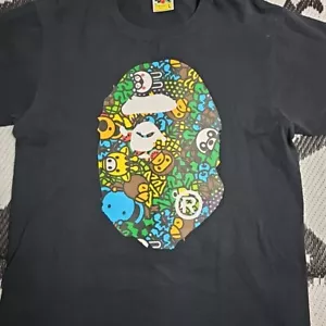 A Bathing Ape To Z Baby Milo Lrg Short Sleeve Shirt Rare Black Dragon Ball Read - Photo 1/11