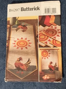 Manteles para corredor Butterick B4207 sin costura aplique gallo colgante de pared servilletas - Imagen 1 de 8