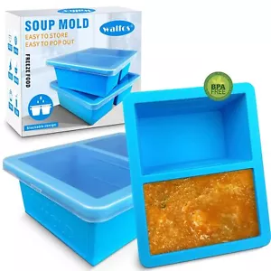 Extralarge Silicone Freezing Tray With Lid 1cup Freezer Tray For Soup Silicone S - Picture 1 of 8