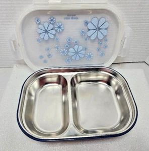 Kate Spade New York Lenox Divided Container Lunch Box & Lid, Nolita Blue Daisy - Picture 1 of 9