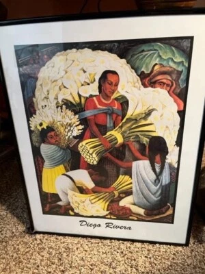 Estampado Diego Rivera - "El Vendedor de Flores" (Marco no incluido) Foto 1 de 4