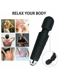 Multi-Speed Rechargeable Waterproof Neck Full Body Personal Massage Wand Handhel - Picture 1 of 5