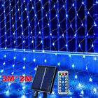 Solar 192 Led Net Mesh Fairy String Lights Outdoor Christmas Wedding Party Decor