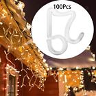 Clips Lumineux De Noël 100x, Pour Décoration De Fête, Avant-toit Suspendu