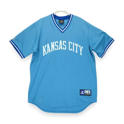 Camiseta de béisbol XL de colección Cooperstown Collection Majestic para hombre Kansas City Brett #5 Foto 1 de 4